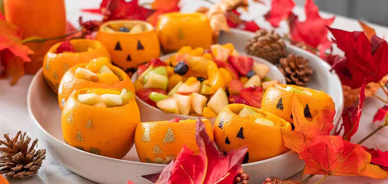 Halloween Hacks Fruit Tray Jack O’ Lanterns Chick Fil A